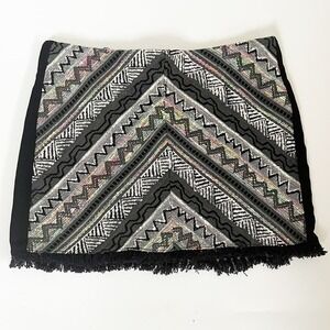 Staring At Stars Blanket Woven Mini Skirt Black Sz S Aztec Anthropologie Western